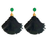 made in usa statement earrings, feather earrings, feather statement earrings 
